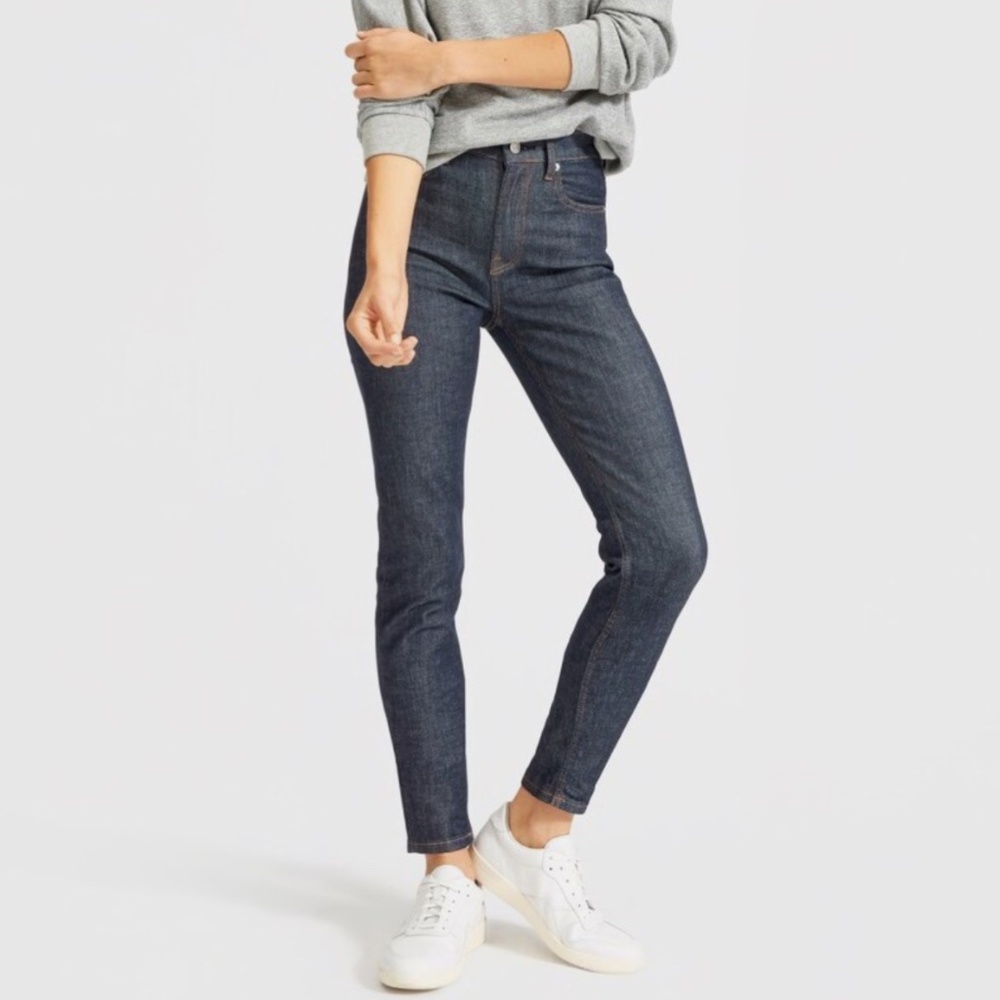 Everlane The High Rise Skinny Jeans (Dark Indigo)